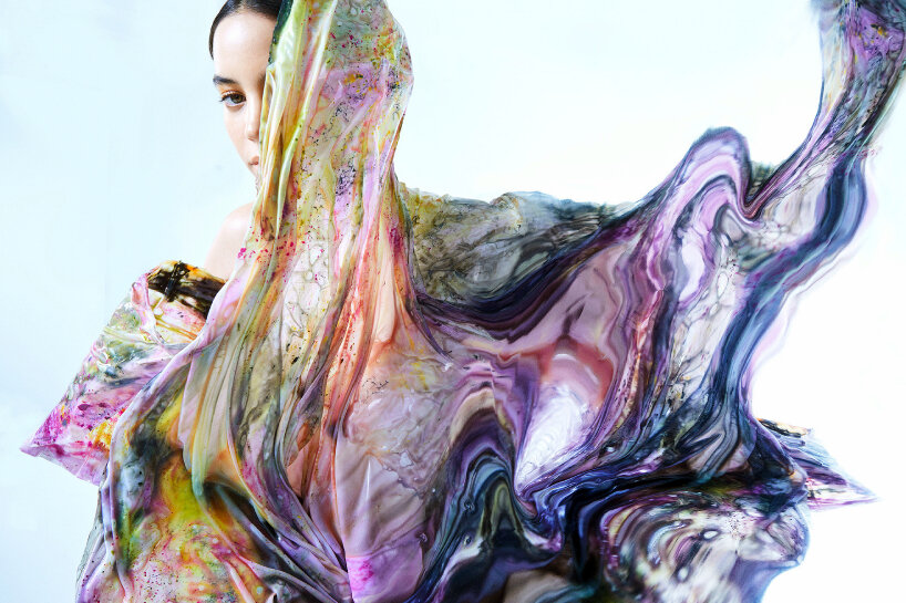 kim mesches color-changing resin tops dresses heat-activated technology