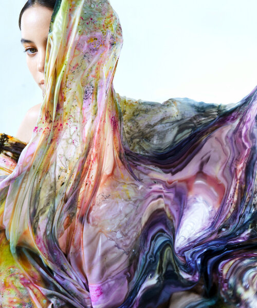 kim mesches’ color-changing resin tops and dresses shift with heat-activated technology