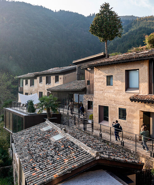 line+ revives cliffside ancient rammed-earth village in china introducing songyang art hotel