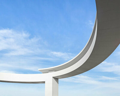 halo-shaped urban elevator offers panoramic vistas of vigo, spain