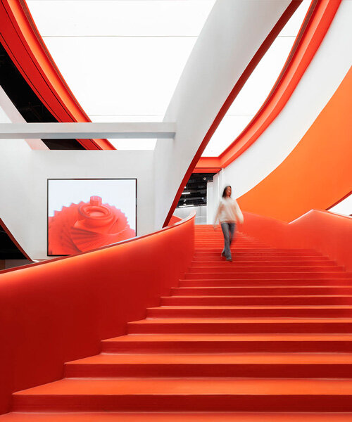 STEPS architecture's red dot design museum nestles within shopping mall in china