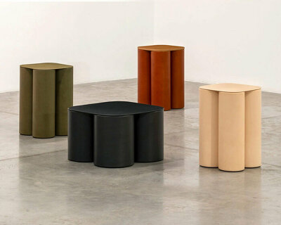 studiopepe's silos family of curved tables for uniqka launches during milan design week 2024