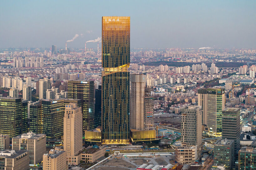 ole scheeren completes the axiom as the tallest skyscraper in shanghai's yangpu district
