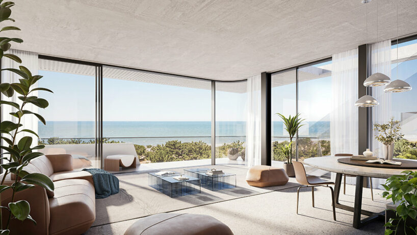 foster + partners' debut project in uruguay wraps around a glass-walled courtyard