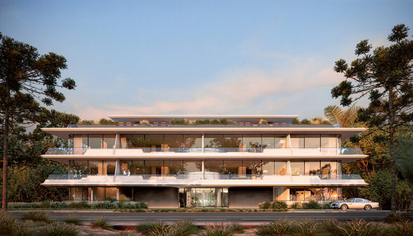 foster + partners' debut project in uruguay wraps around a glass-walled courtyard