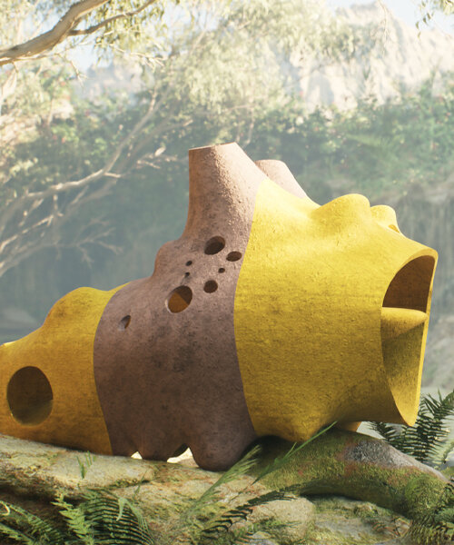 ZOO architects designs biomorphic shelter prototypes for otters