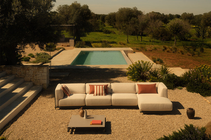 unopiù’s davos collection continues comfort of interior furniture to outdoor spaces