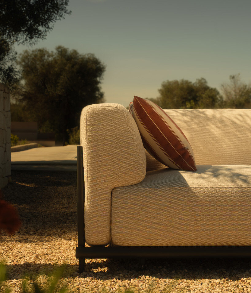 unopiù’s davos collection continues comfort of interior furniture to outdoor spaces