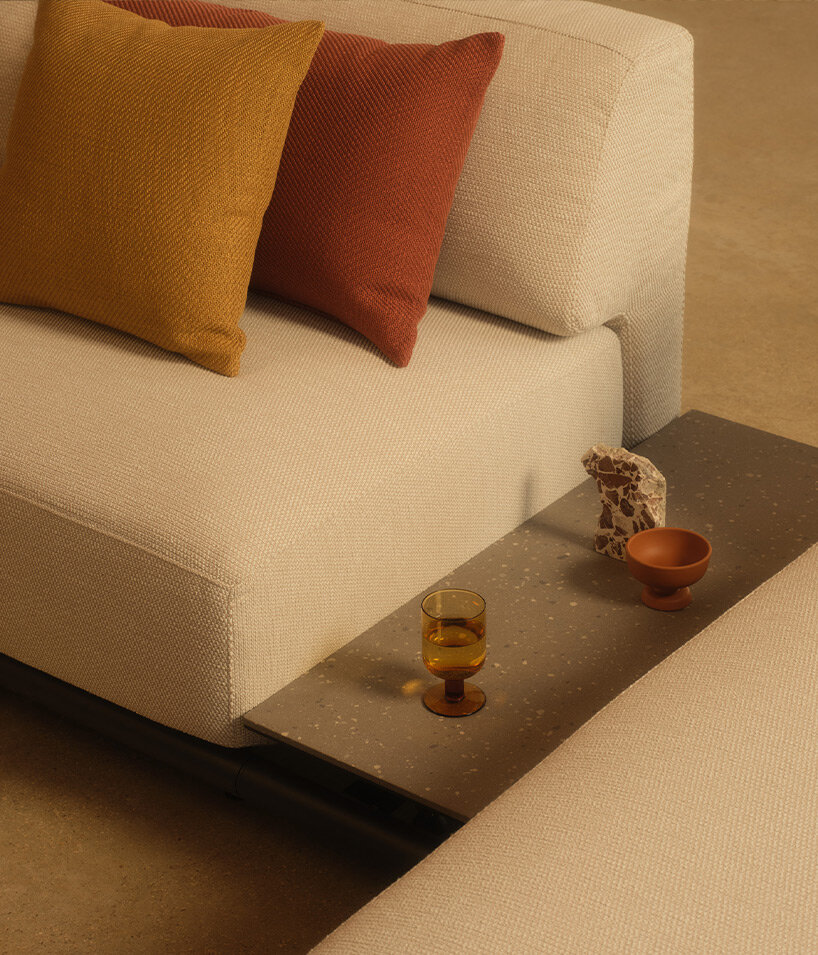 unopiù’s davos collection continues comfort of interior furniture to outdoor spaces