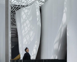 the veil: groundwork architects sculpts sinuous interiors like draped fabric
