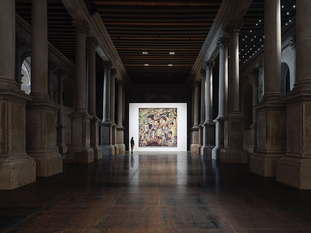 zeng fanzhi debuts latest abstract works at tadao ando-designed exhibition in venice