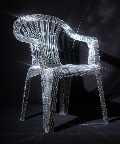 monobloc chair but make it disco with HFA-studio's mirror tile version