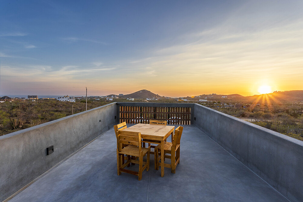 latticed stone motifs punctuate casa que da's folded concrete body in cerritos, mexico