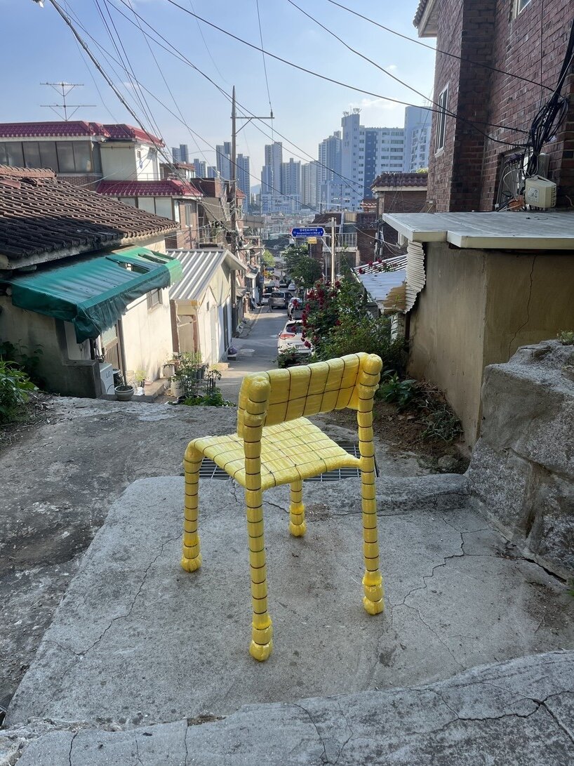 Traditional Korean Reed Broom Becomes Yellow Woven Furniture In Do Hyun 