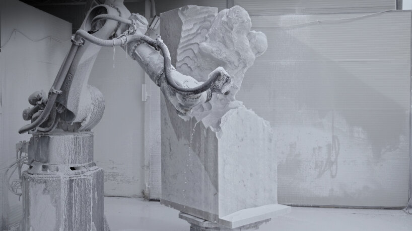 robot arm marble sculpture quayola film max cooper