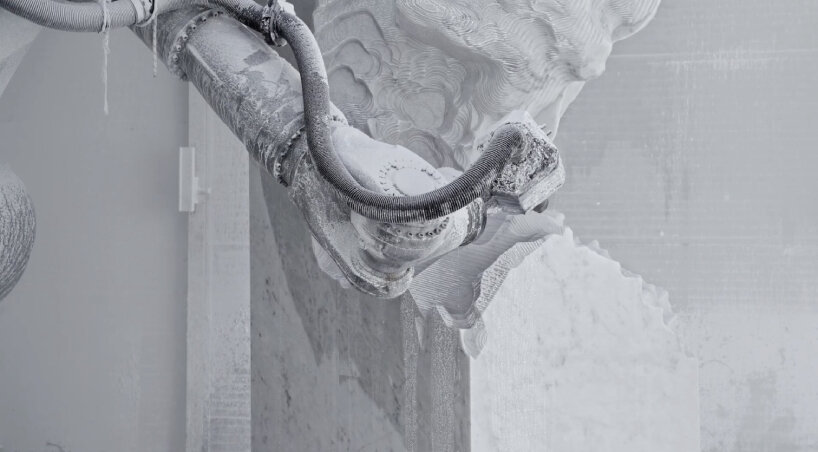 robot arm marble sculpture quayola film max cooper