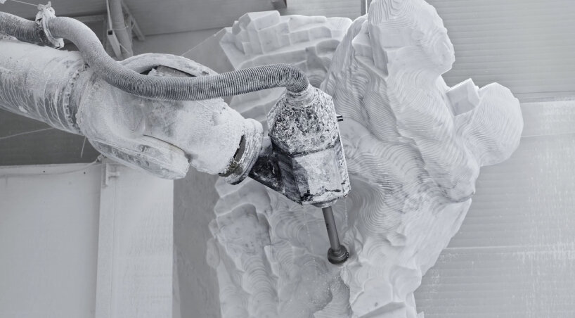 robot arm marble sculpture quayola film max cooper