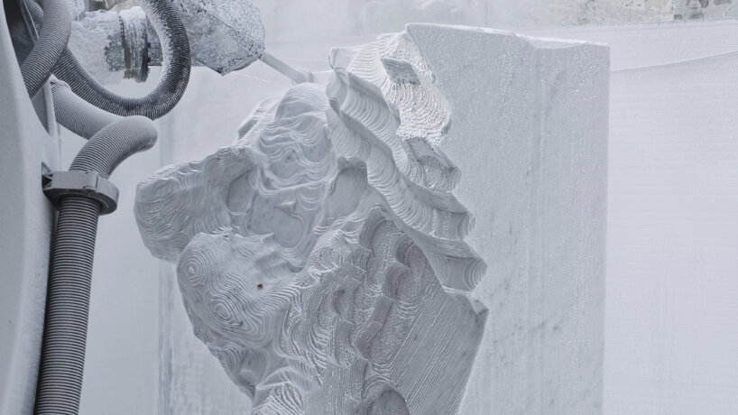 robot arm marble sculpture quayola film max cooper