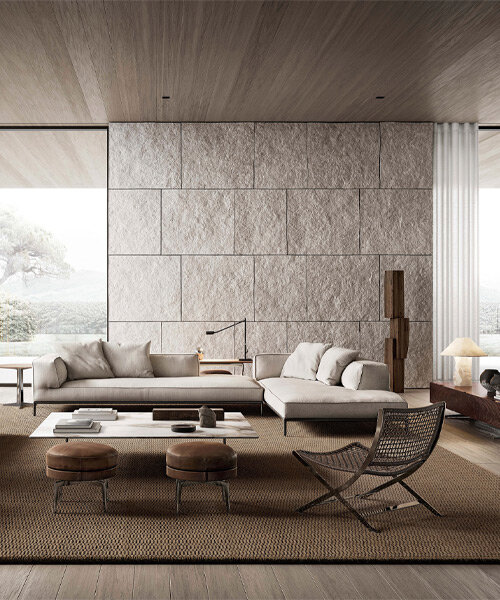 flexform imagines elegant 'somewhere' interior scenes with its furniture designs
