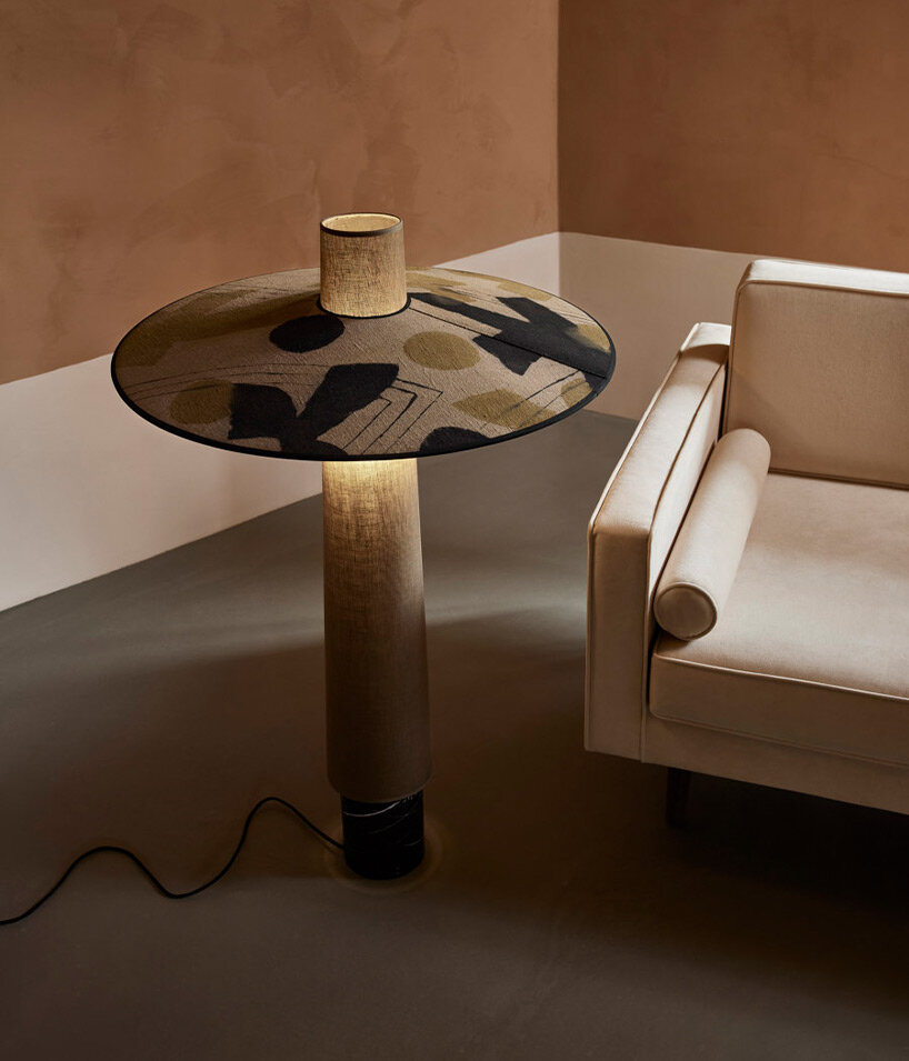forestier's thésée collection infuses primitive design into handcrafted floating luminaires