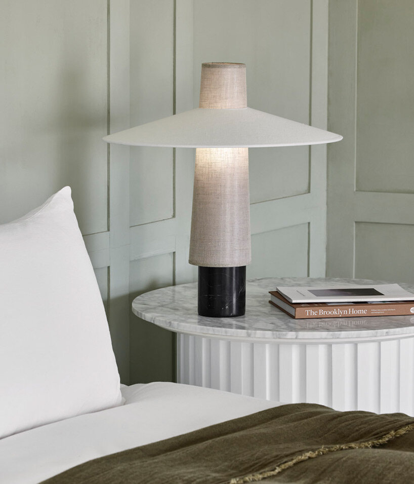 forestier's thésée collection infuses primitive design into handcrafted floating luminaires