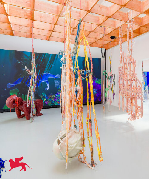 wiry sculptures and intricate threads unravel across the venice art biennale's french pavilion