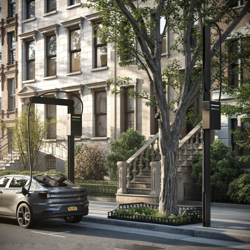 Gravedad DEAP Árbol Cargador de vehículo eléctrico Calle