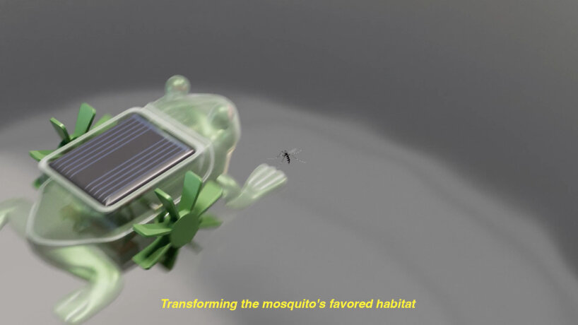 Perangkat bertenaga surya Sapolio memindahkan air yang tergenang untuk melindungi nyamuk demam berdarah