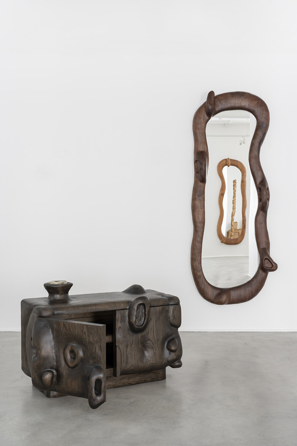 sculptor casey mccafferty explores mythological motifs and human anatomy at gallery FUMI