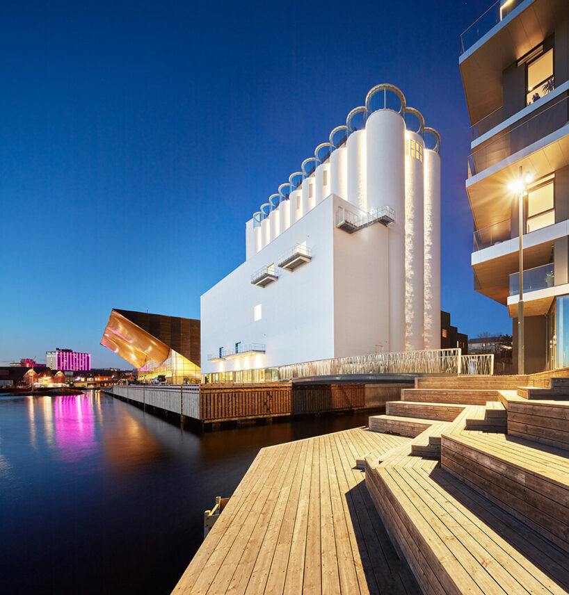 kunstsilo museum takes shape in southern norway as a converted grain silo from the 1930s