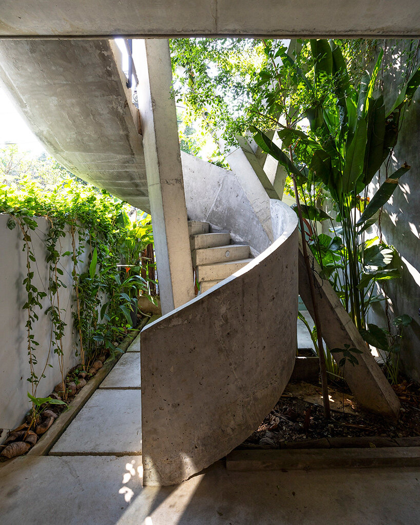 'nest house' floats in vietnam with lush design by architect ho khue