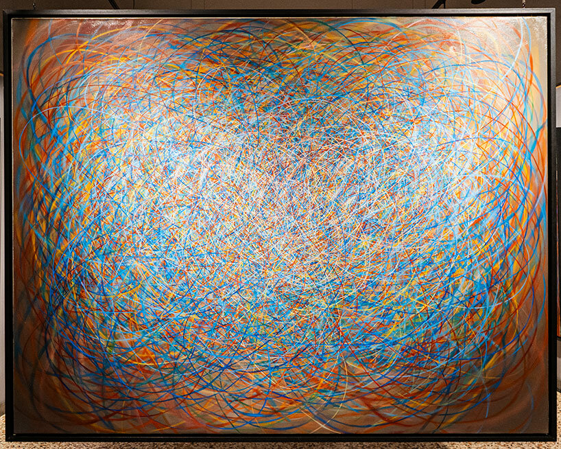 shane guffogg's synesthesia transforms paintings into music at venice exhibition