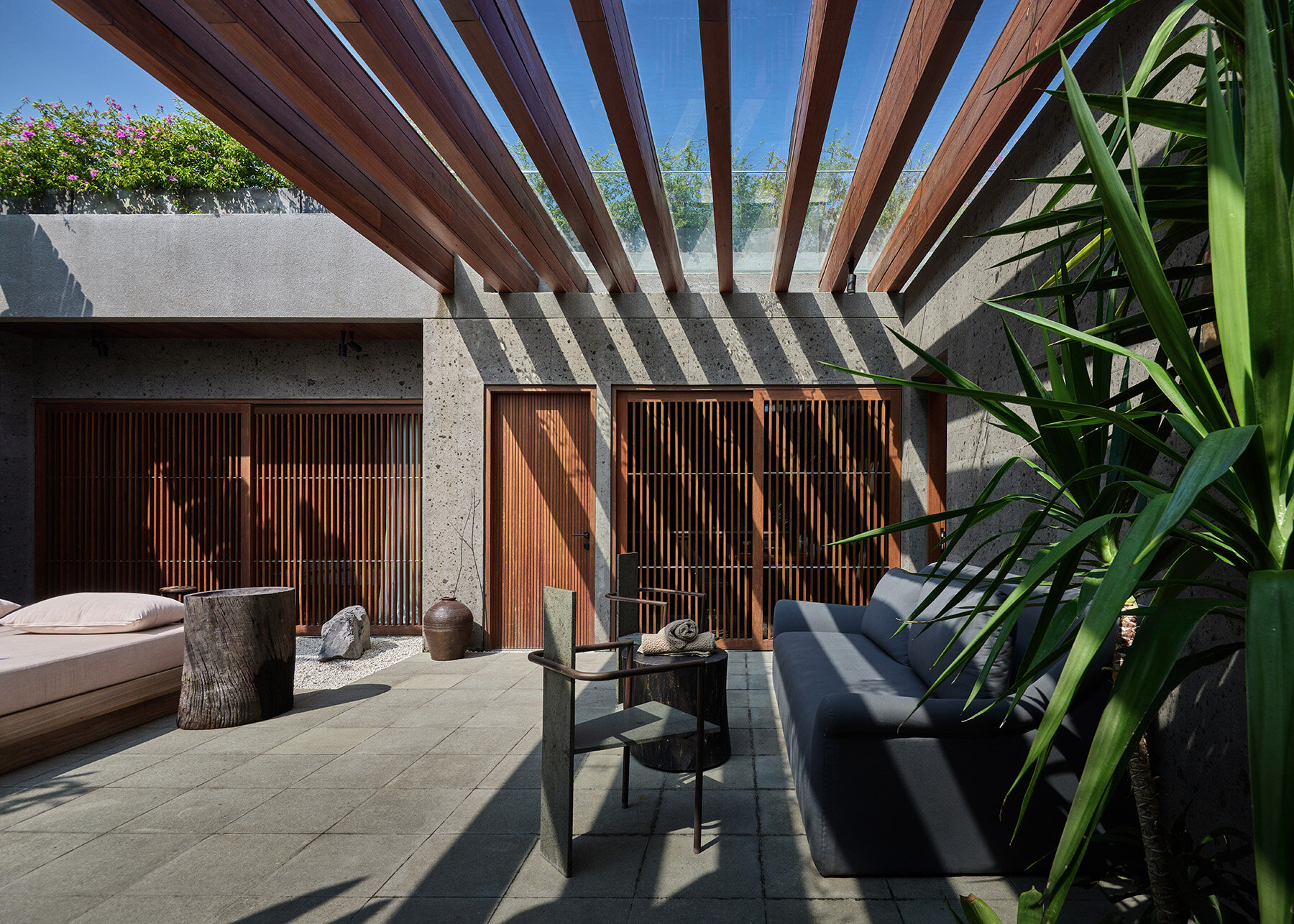 alexis dornier's freebird house in bali weaves tropical modernism with japanese accents