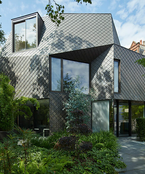 alison brooks architects wraps faceted london residence in oxidized copper shingles