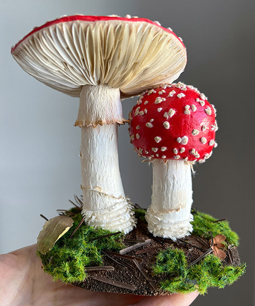 paper artist ann wood recreates a world of intricate mushrooms