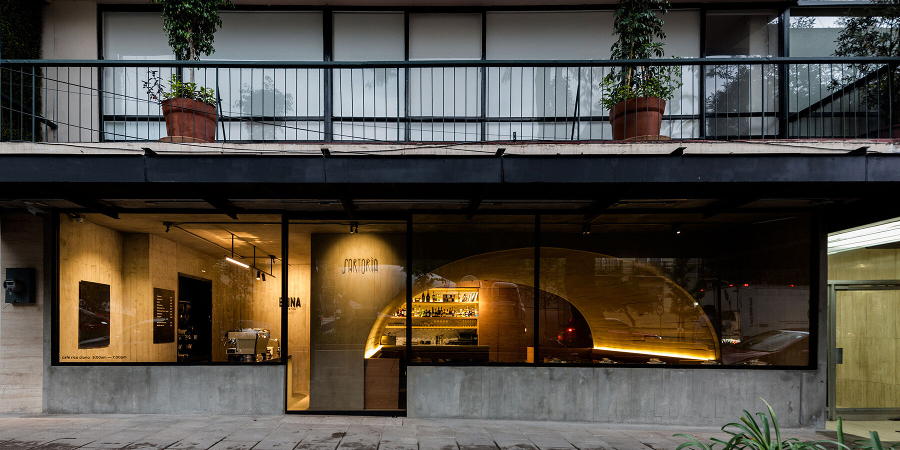 arched-vault-dining-space-concrete-clad-cafe-restaurant-mexico-city-designboom-1800-01