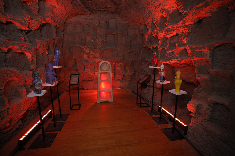 valu and art d'égypte host 'echoes of luxury' show within historical burial site in saqqara