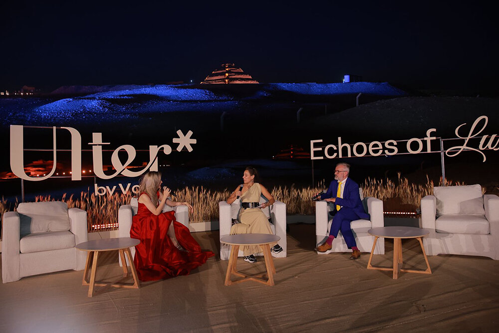 valu and art d'égypte host 'echoes of luxury' show within historical burial site in saqqara