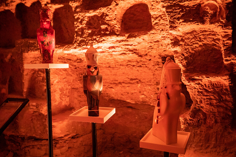 valu and art d'égypte host 'echoes of luxury' show within historical burial site in saqqara