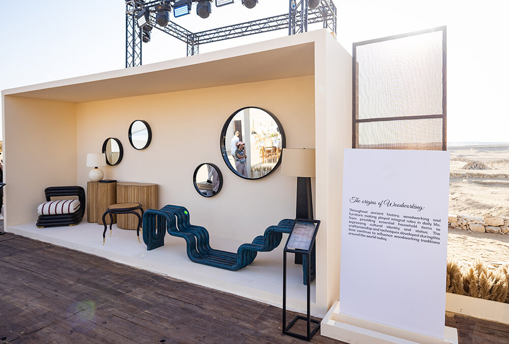 valu and art d'égypte host 'echoes of luxury' show within historical burial site in saqqara