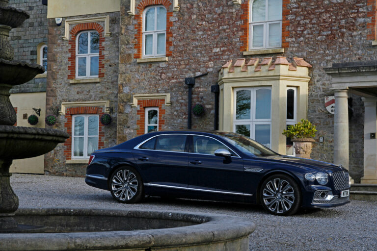 bentley flying spur mulliner W12 powers elegant design at speed