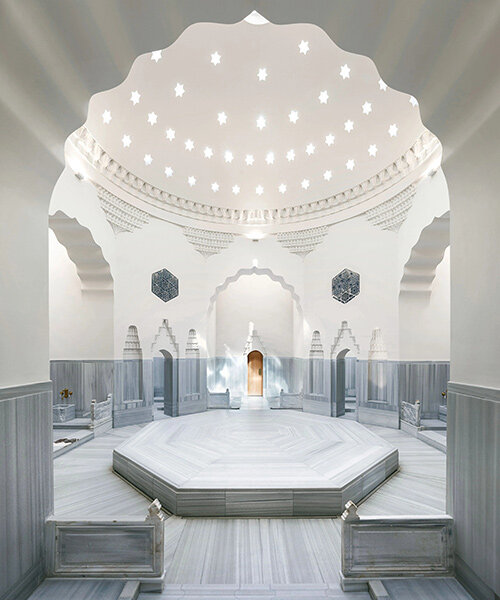 16th-century turkish bathhouse renovation brings modern design and archaeological finds
