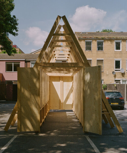 london school of architecture's timber pavilion combines community, education, and design