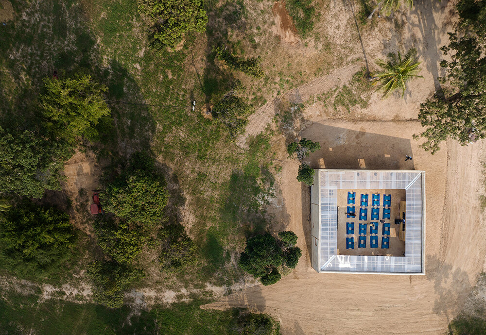 a 360° surround system borders imaginary objects' enfold pavilion in thailand
