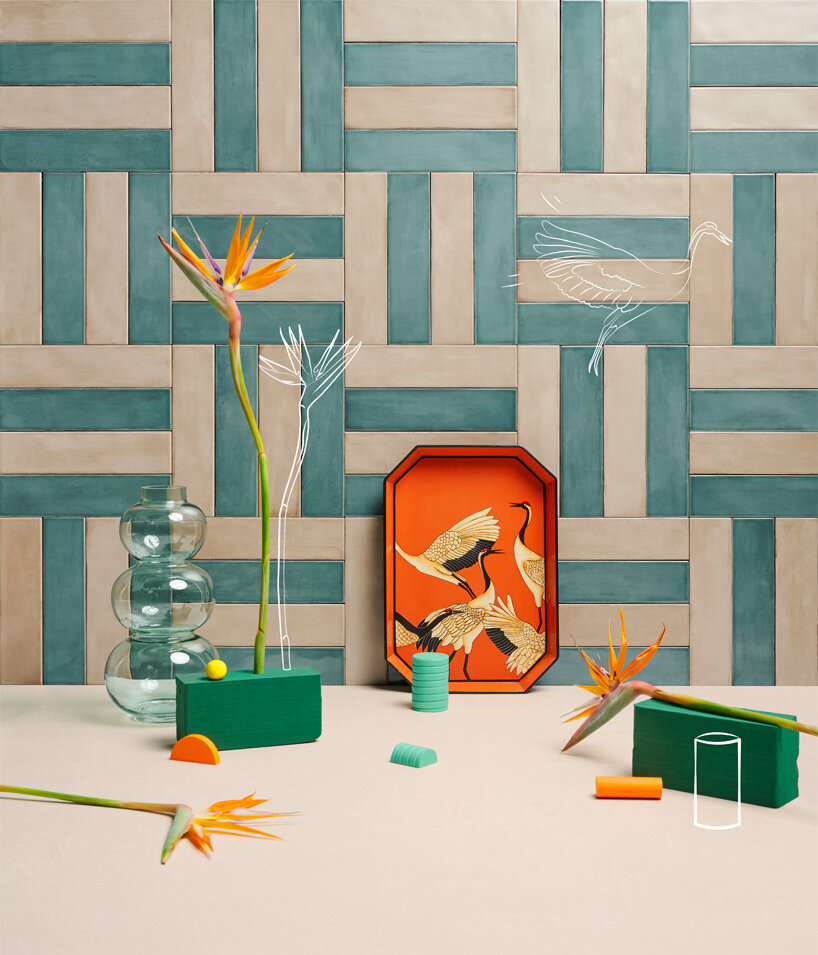 iris ceramica combines mixed media to stage emotion in ceramic surface design