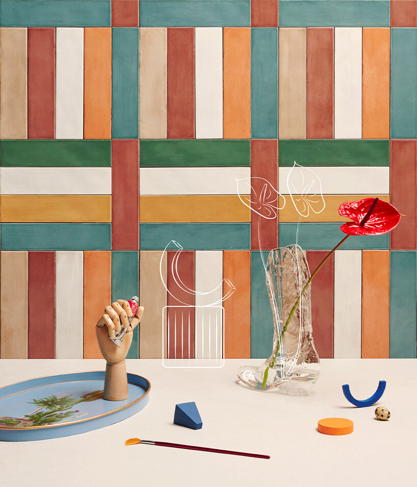 iris ceramica combines mixed media to stage emotion in ceramic surface design