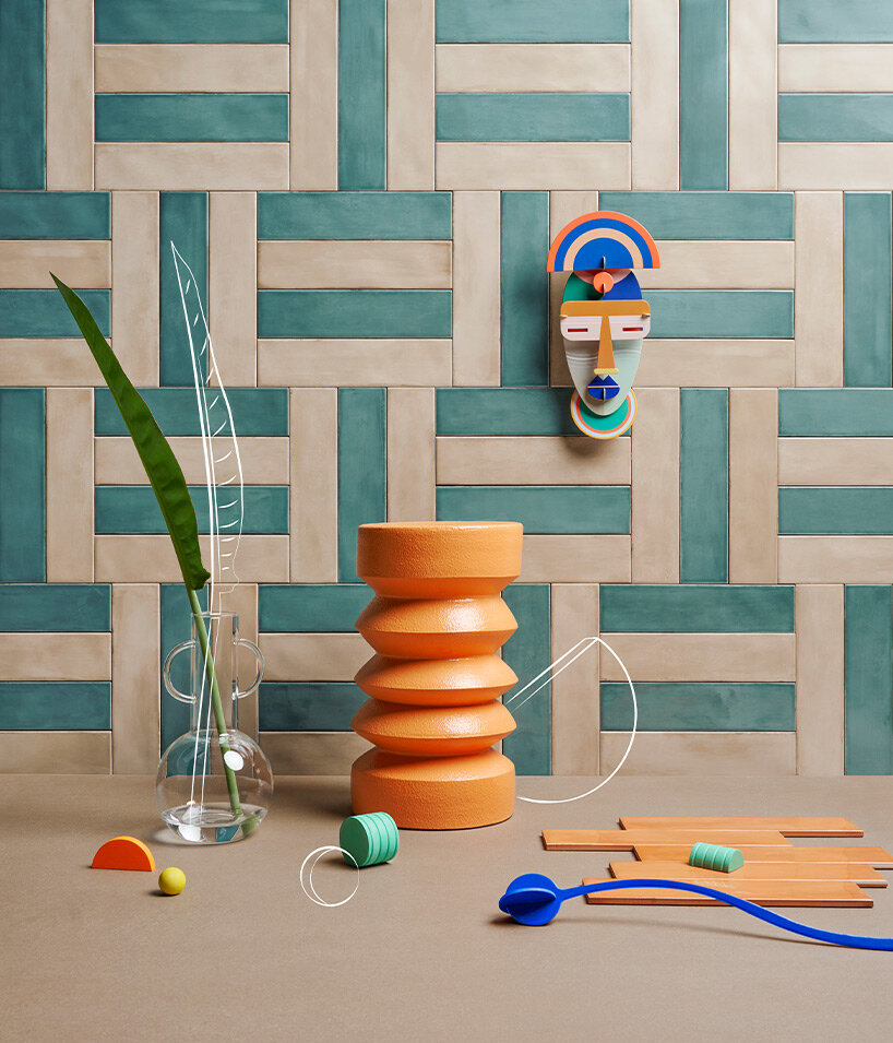 iris ceramica combines mixed media to stage emotion in ceramic surface design