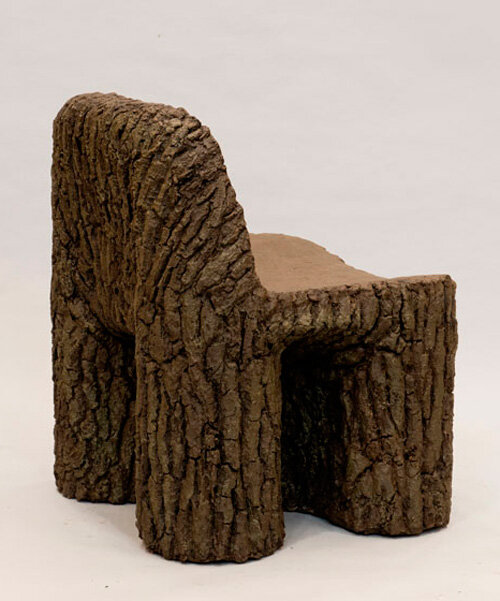 'knock on wood' furniture series recombines organic lignin with cellulose found on trees