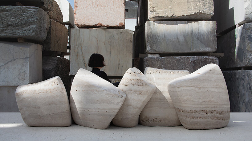 at friedman benda, najla el zein exhibits soft sculptures of stone, ceramic and glass