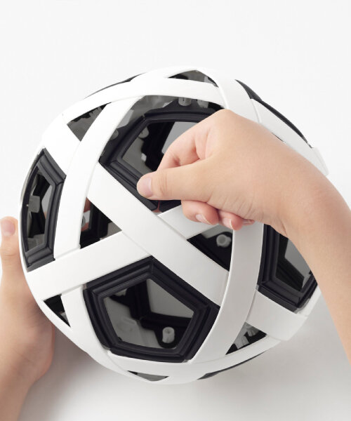 nendo launches ‘one for one’ edition of airless soccer ball that you can assemble yourself